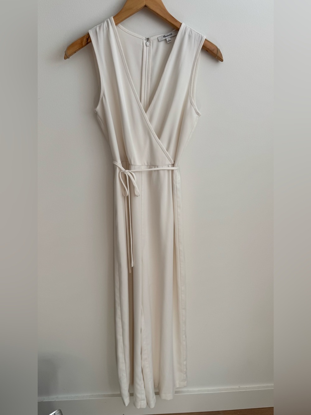 Madewell Tie-Waist Wide-Leg Jumpsuit White Size 2 - Picture 2 of 6